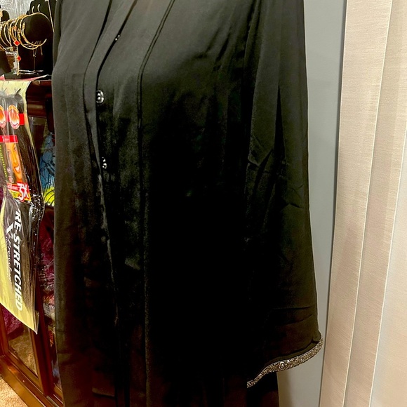 Women Button Down Shirt Blouse Long Sleeve Belted Solid Office Work Dress - Picture 11 of 12